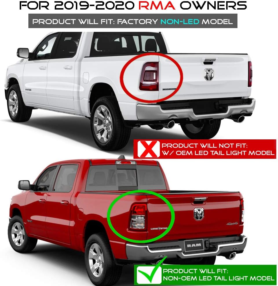 Black Full LED Tail Lights Left+Right R53003