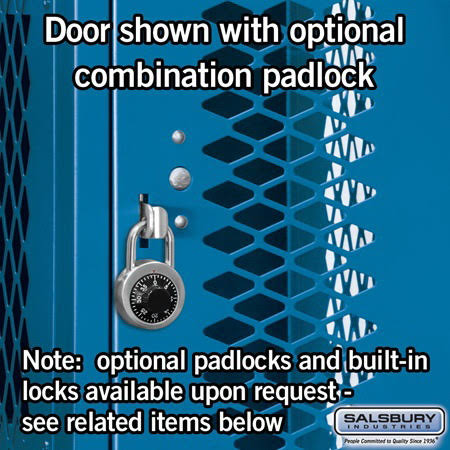 Blue Four Tier Vented Metal Locker C814308