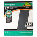 9 by 11 inch Waterproof Sandpaper 220 Grit Silicon Carbide 25 Sheets J29440