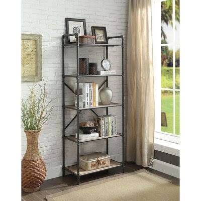 14x22 W Steel Etagere Bookcase 5 Shelves C2296