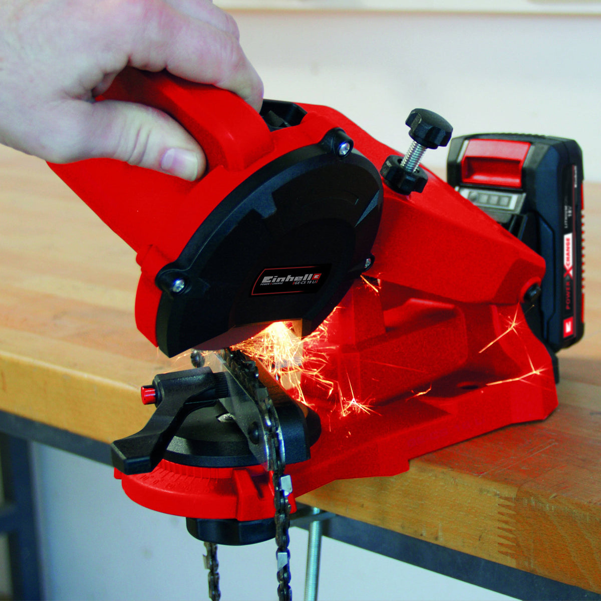 Cordless Chainsaw Sharpener with 3.0-Ah Battery and Charger U49147
