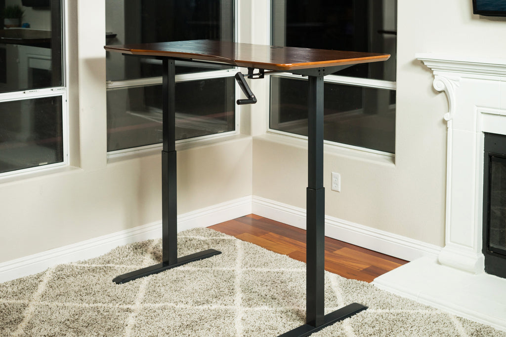Black Height Adjustable Crank Desk Frame E8645