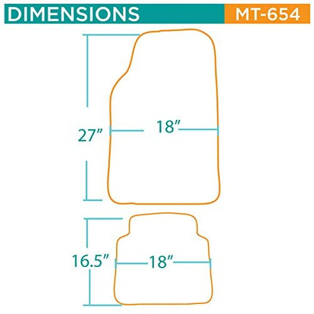 Clear Car Floor Mats, 4 Pieces Set Trimmable G65239