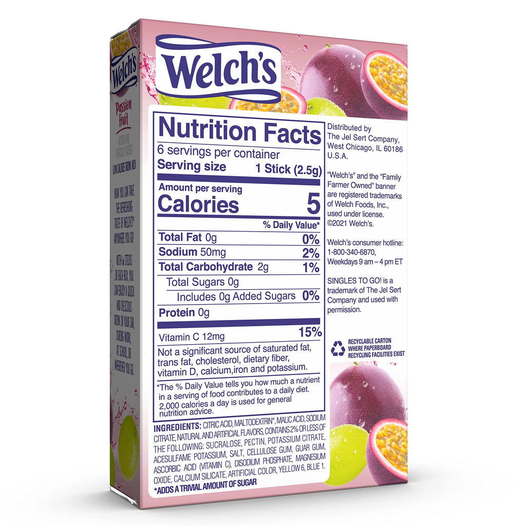 Passion Fruit Water Drink Mix Powder Sticks (72 Total Servings) H533