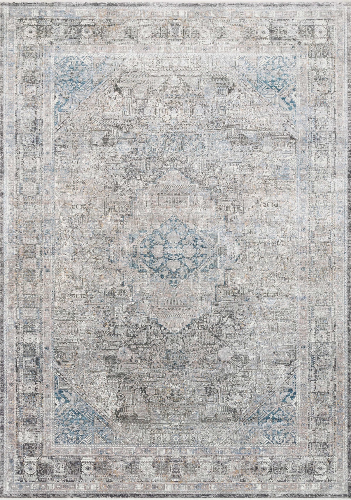 Silver Blue 2'8 x 10' Rug D224399