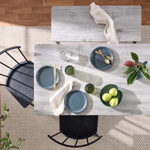 4-Piece Dining Table Set with 2 Chairs and Bench Q99470