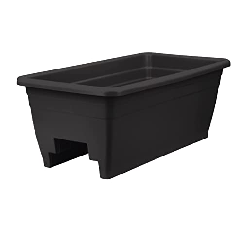 White 24 Inch Plastic Deck Railing Planter Box N253924