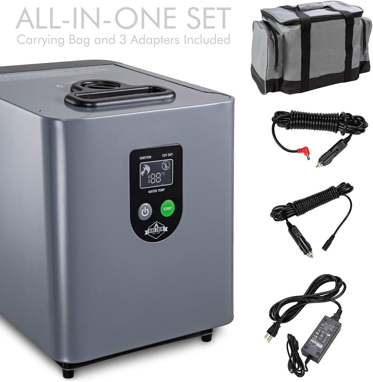 Portable Propane Water Heater & Shower Pump with Carry Case F7790