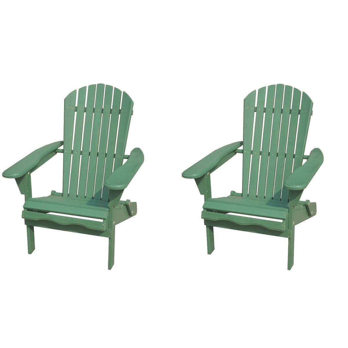 Set of 2 Folding Adirondack Chair Sea Green U550