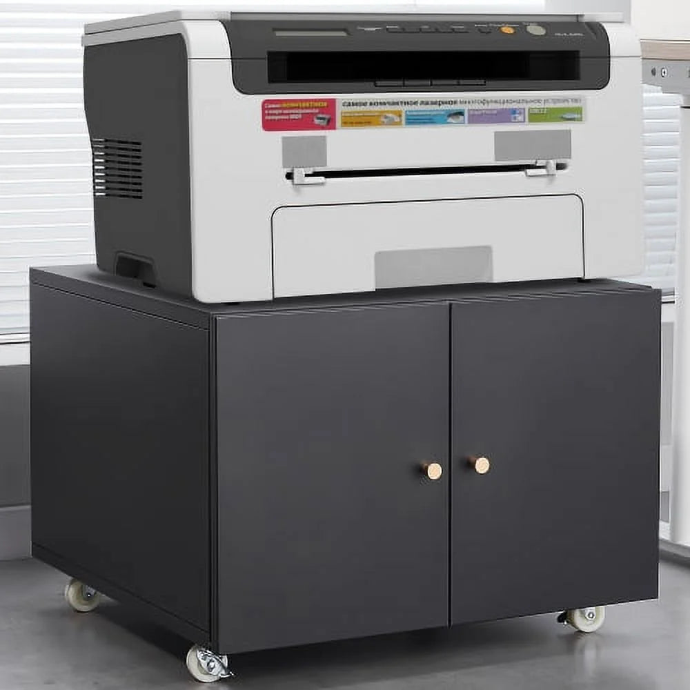 White 2 Door Steel Mobile Copier Stand G956