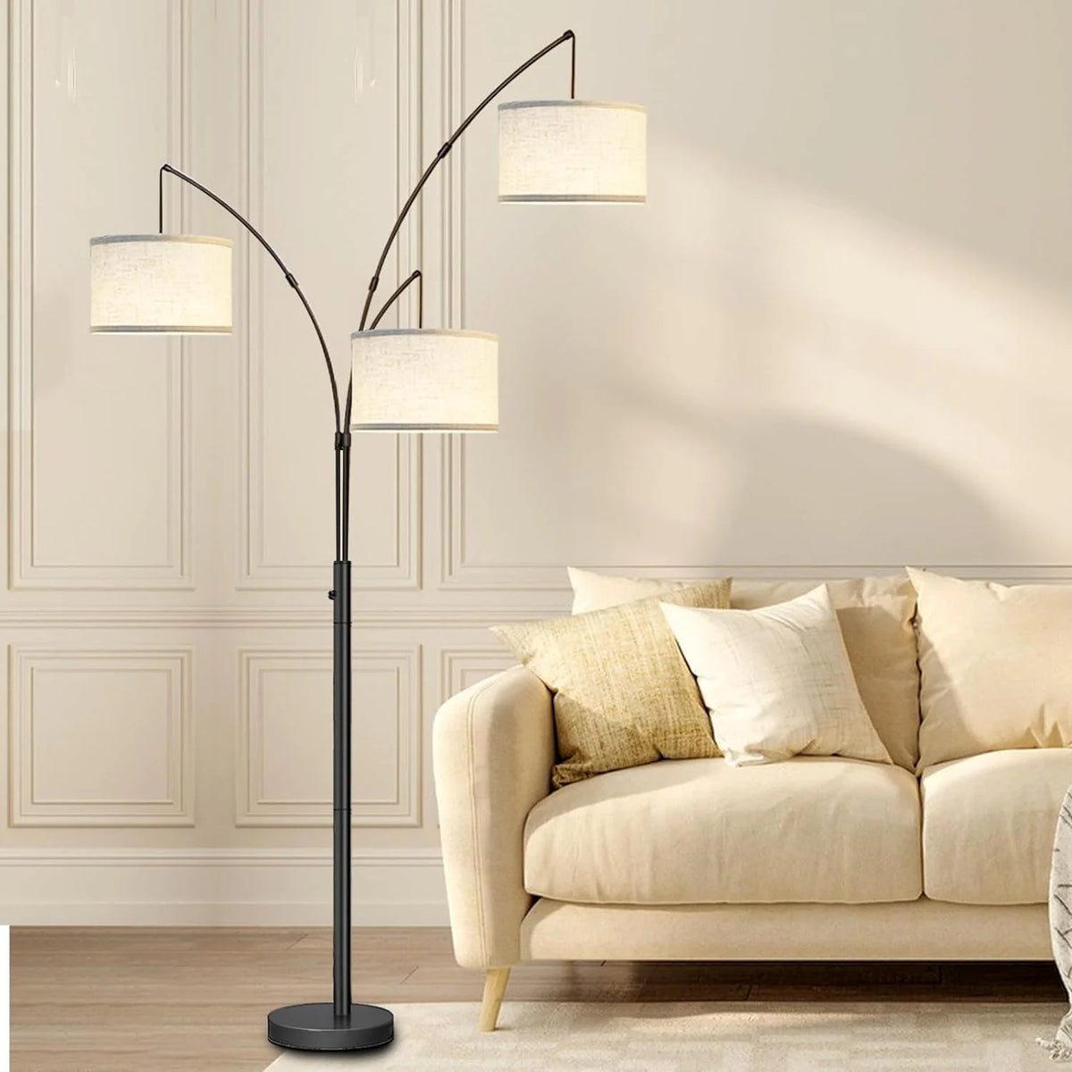 3 Head Arc Floor Lamp with 3 LED Bulbs K119