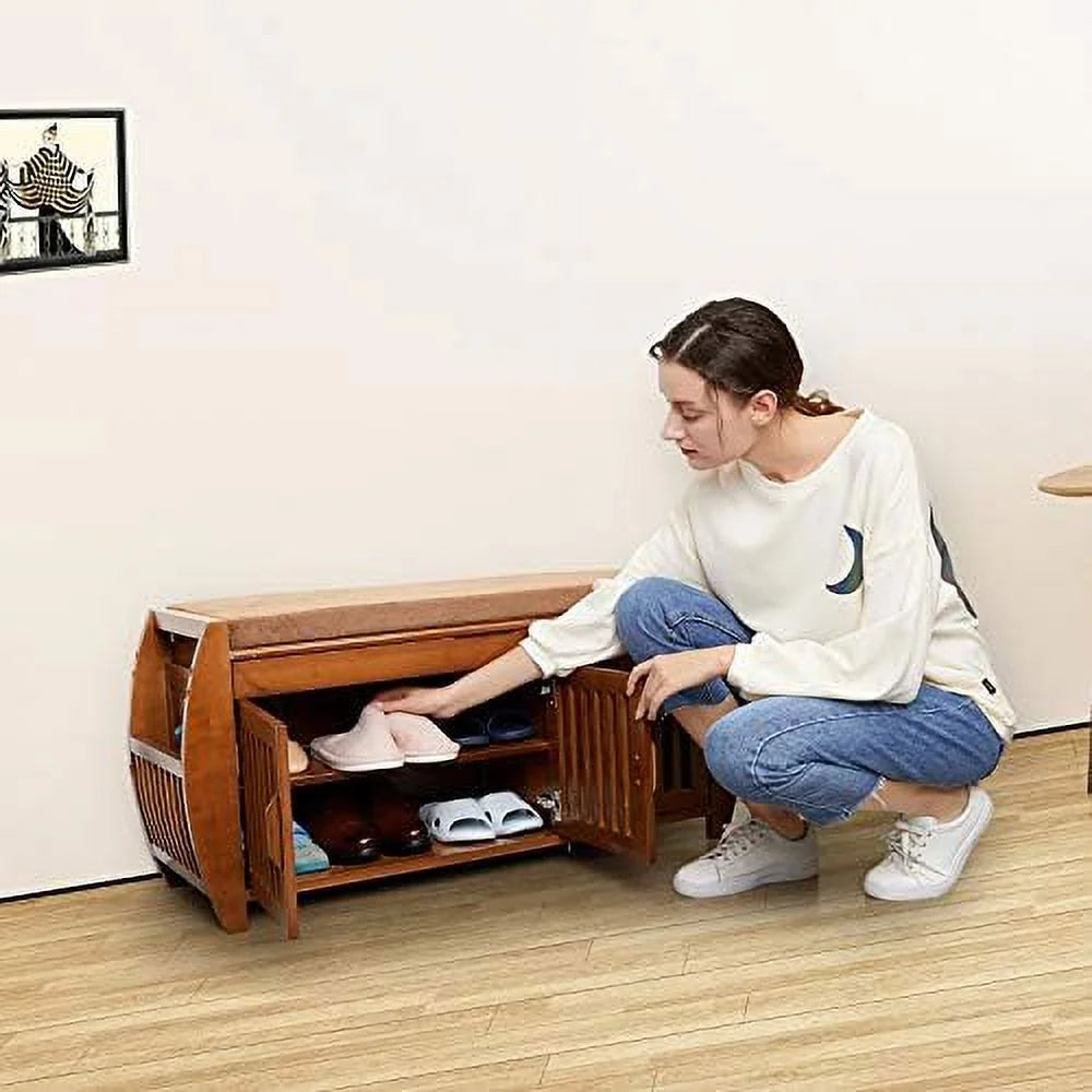 Shoe Bench with Detachable Cushion P3843