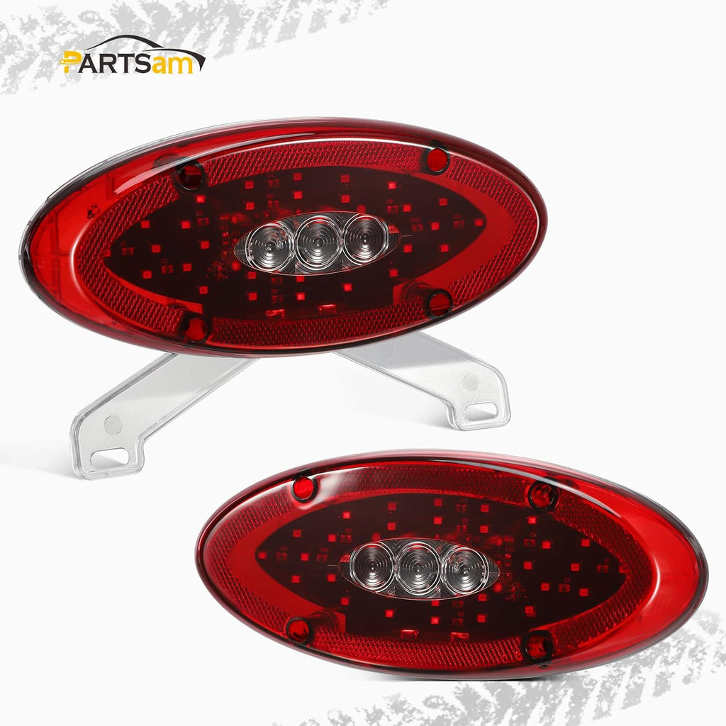Red LED RV Tail Lights with Backup Reverse Lights and License Plate Light R151433