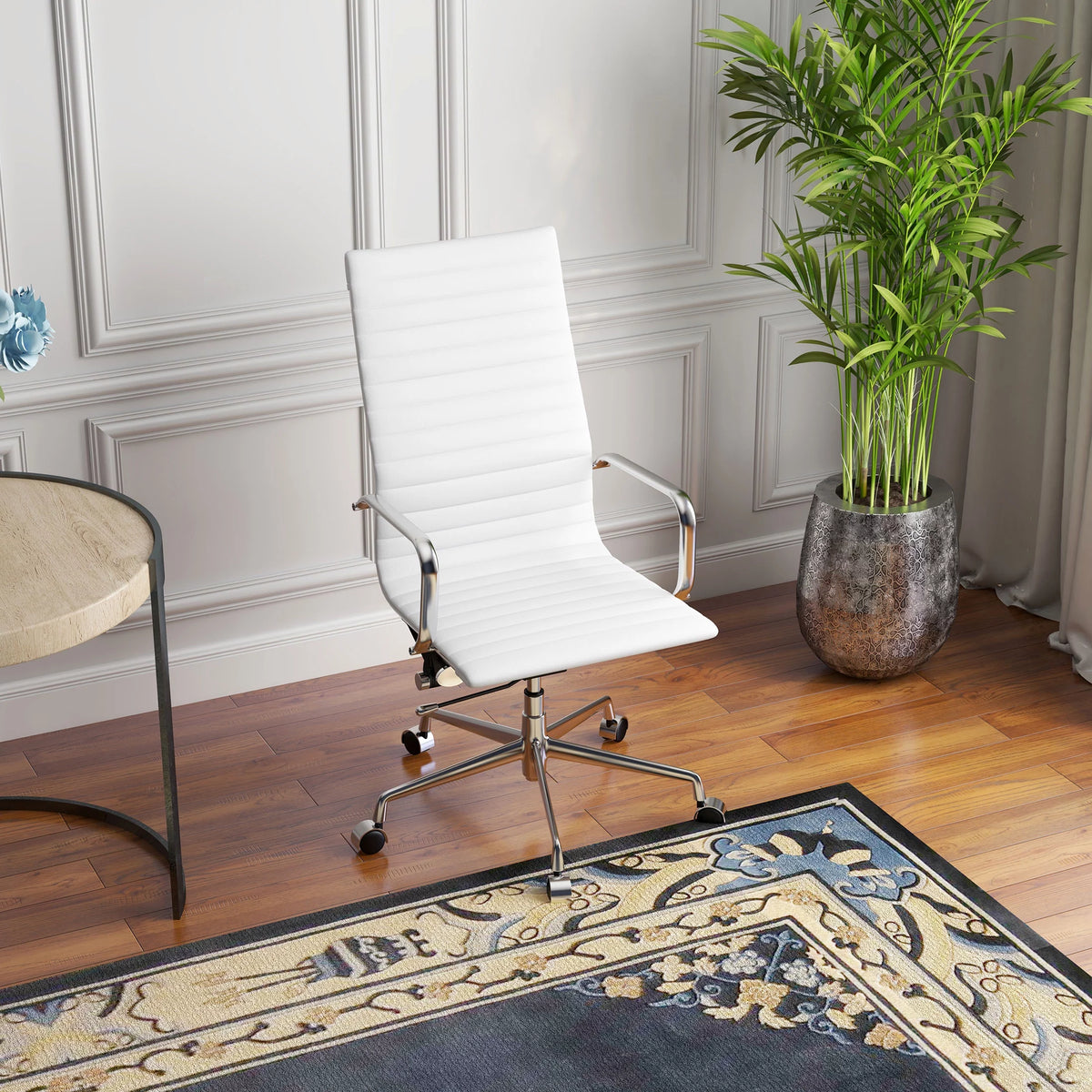 Black Adjustable Vegan Leather Executive Office Chair E60495
