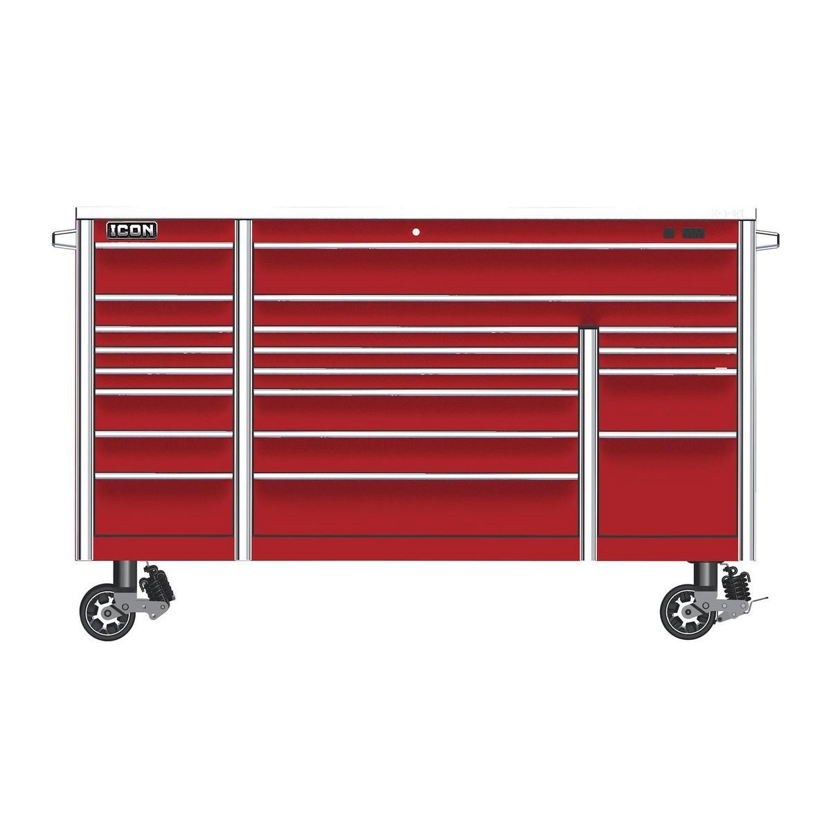 73 in. x 25 in. Red Roll Cab S12360