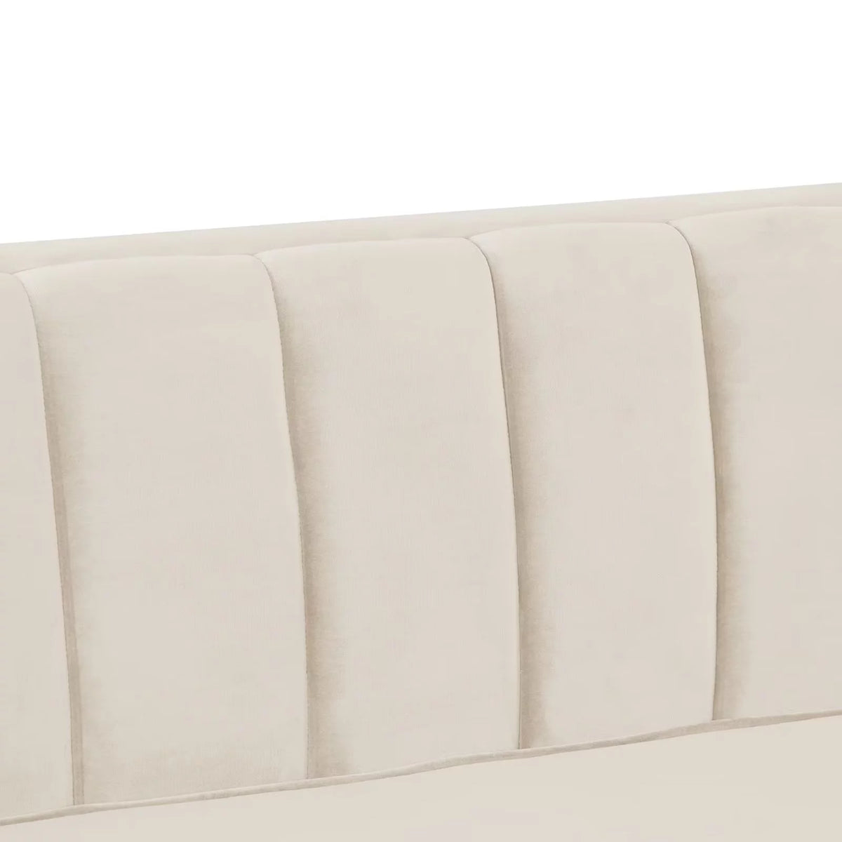 Beige Velvet Upholstered Loveseat Q825941