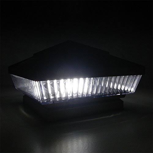 Vintage Bronze Outdoor 4 x 4 Solar 5-LED Post Deck Cap Square Fence Light P5880