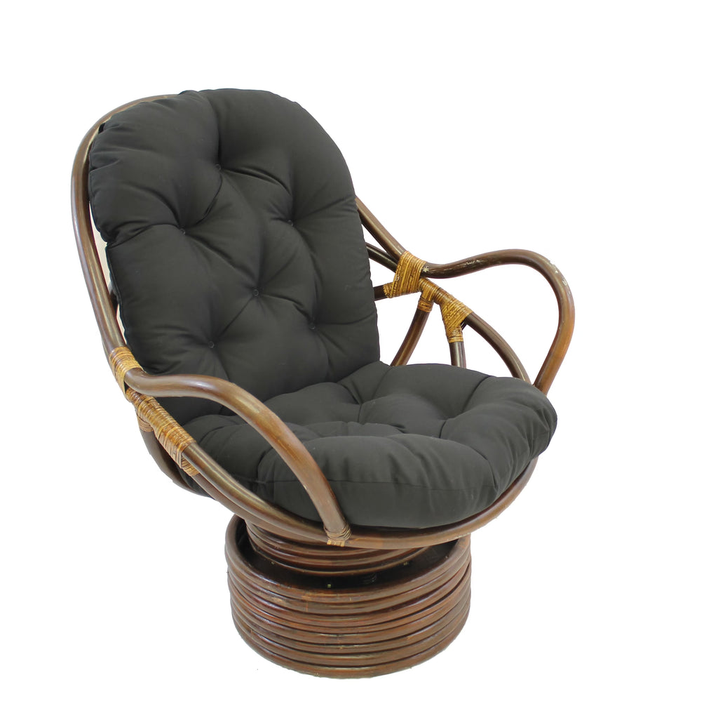 Swivel Rocker Chair with Solid Cushion C1884