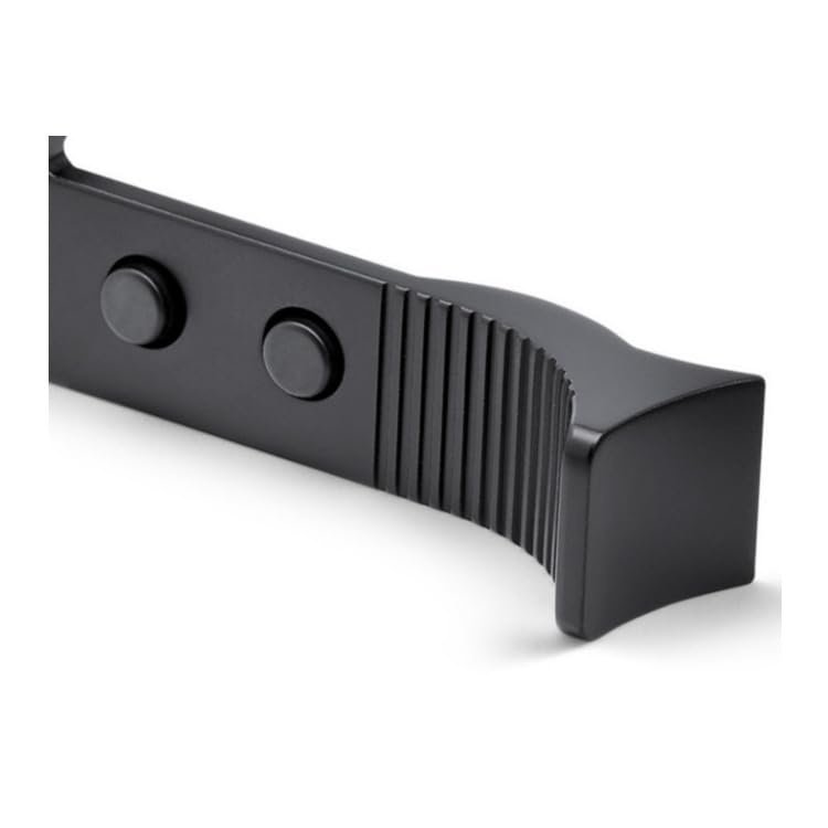 Aluminum Black Anodized Thumb Support with Hotshoe Cover, Soft Release Button, Lens Hood, Round and Lens Cap O422