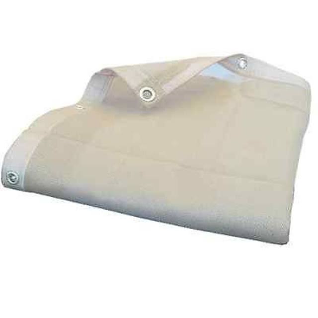 White Heavy Duty Mesh Tarp Sun Shade Awning and Fence Screen H8143