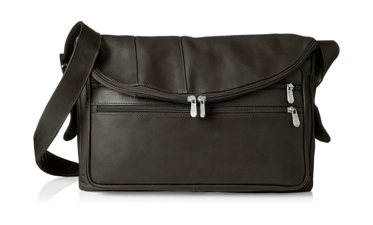 Black Leather Cross Body Tote A29535