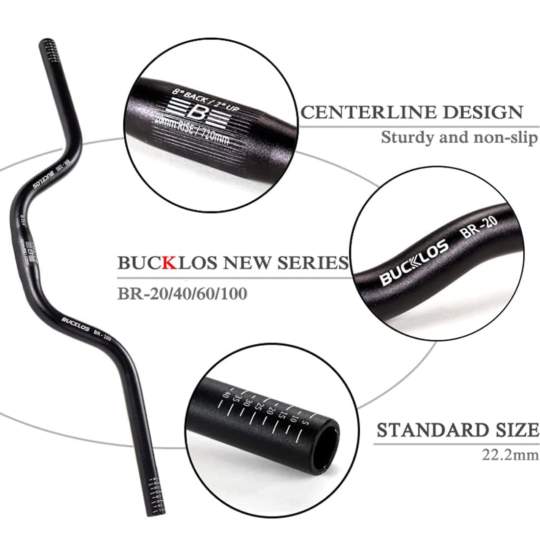 25.4mm Aluminum Alloy MTB Riser Bars P714