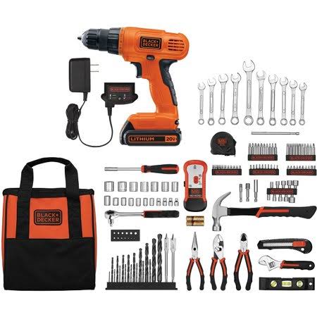 20V Lithium Drill/Driver with 128-Piece Project Kit Y266