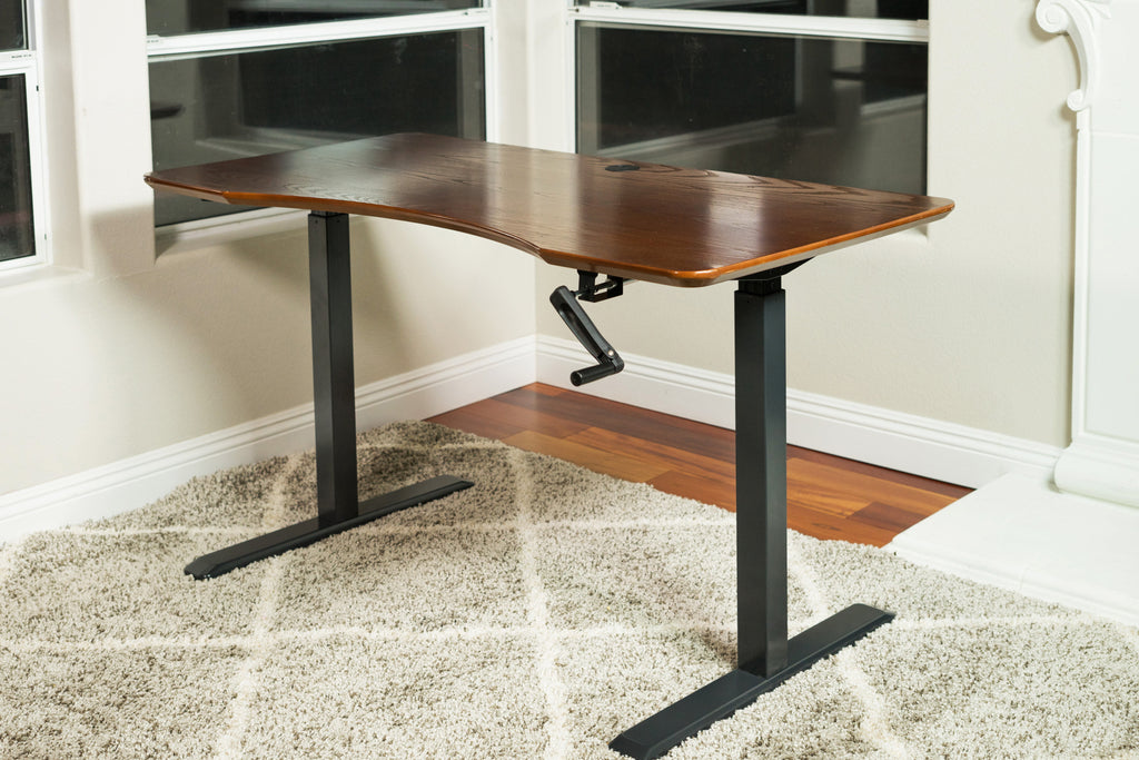 Black Height Adjustable Crank Desk Frame E8645