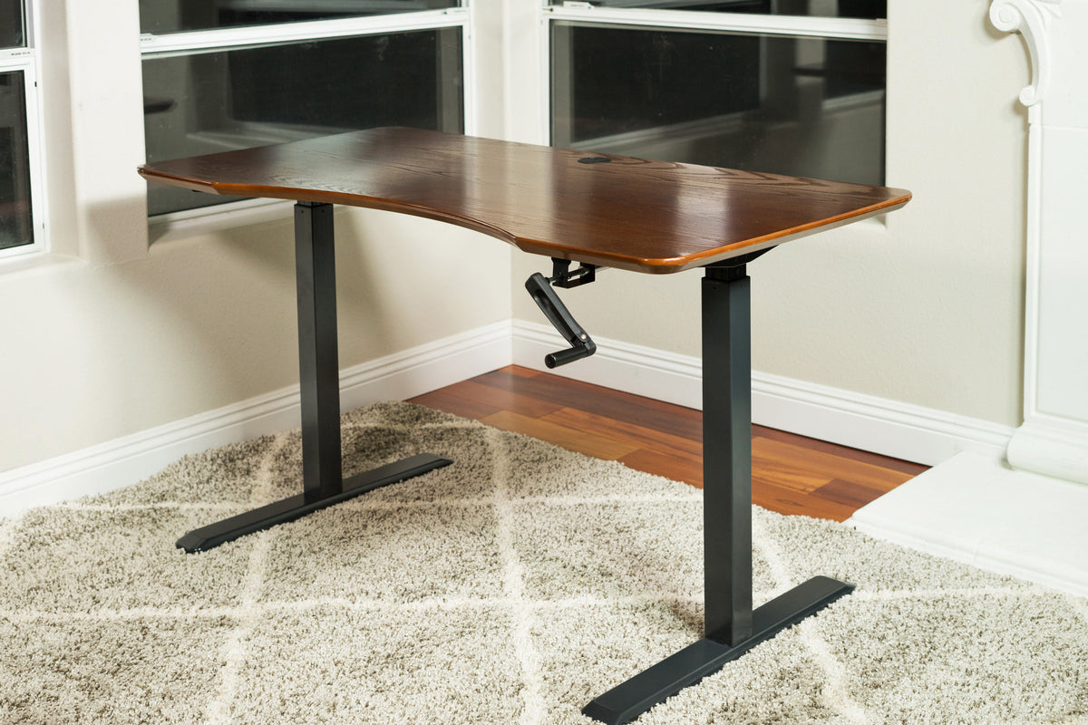 Black Height Adjustable Crank Desk Frame E8645