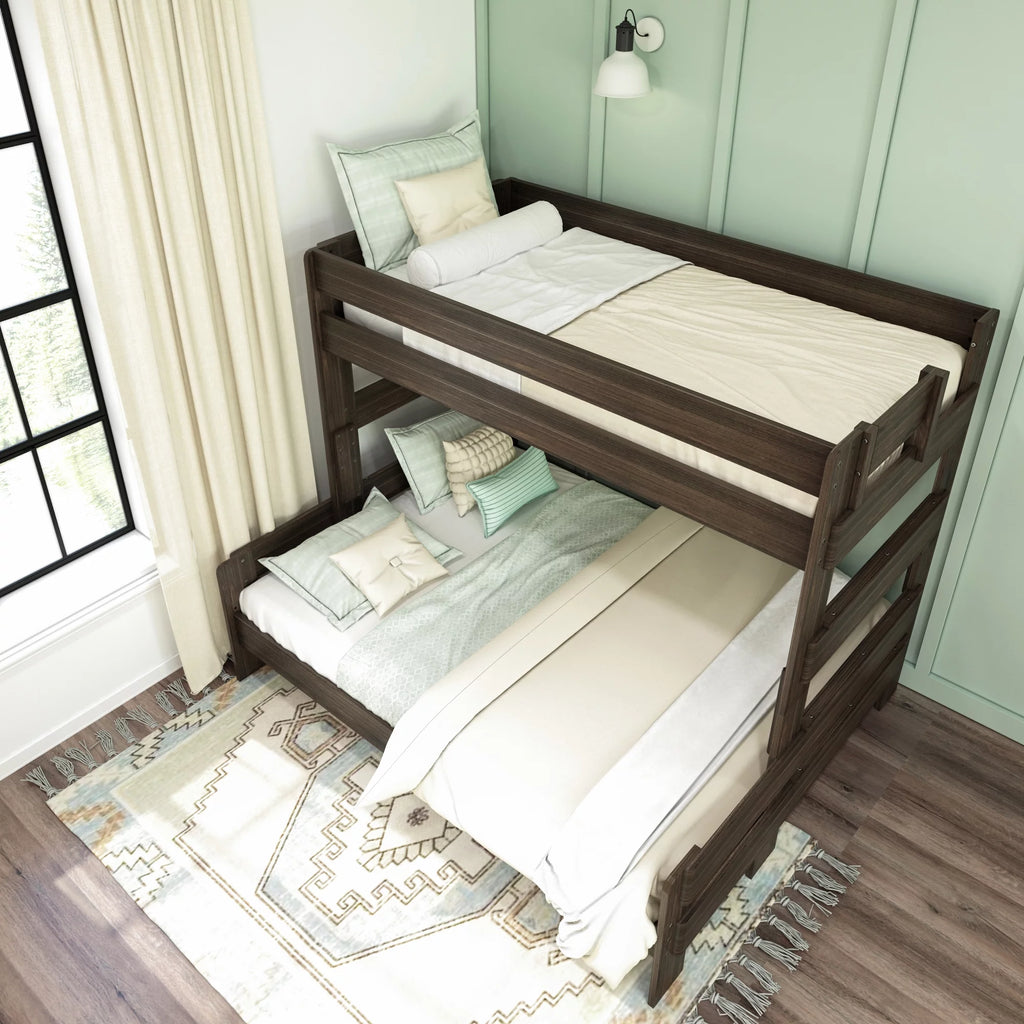 Barnwood Brown Twin XL Over Queen Platform Bunk Bed Y189338