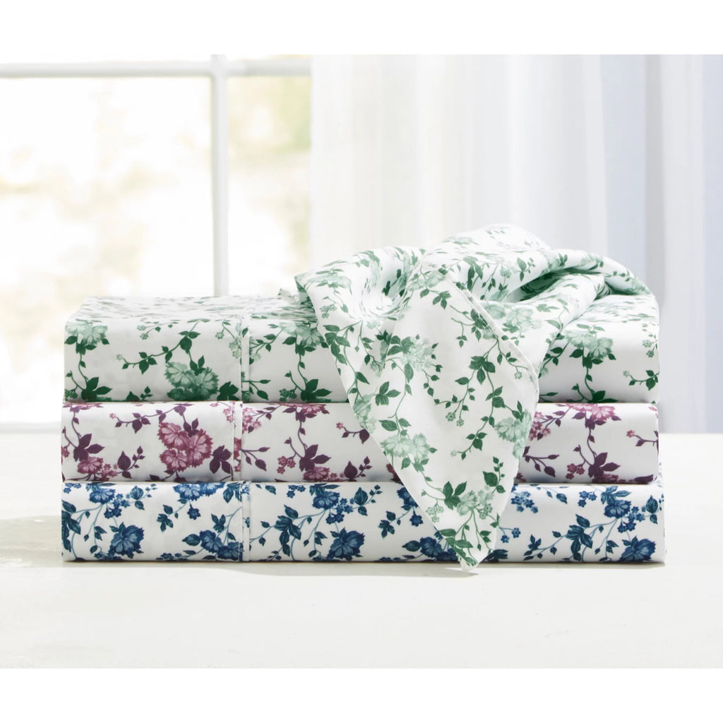 Blue Floral Full Sheet Set J48571
