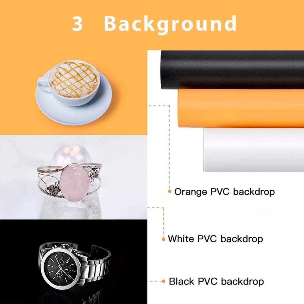 Portable Foldable 24 x 24 Inch Photo Studio Light Box Kit with LED Lights and 6 Color Backdrops P687818
