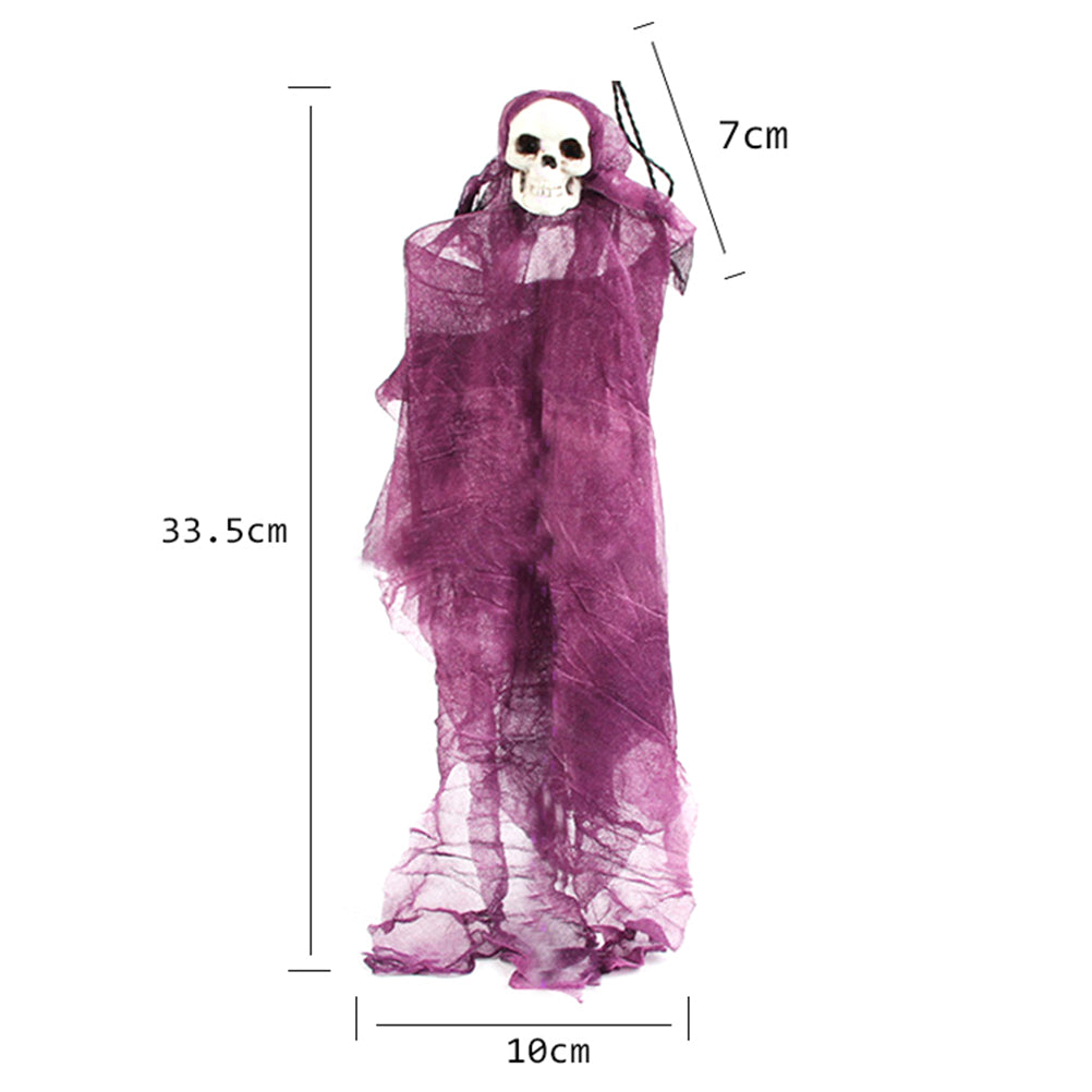 Orange Halloween Skull Doll Decoration Prop O963577
