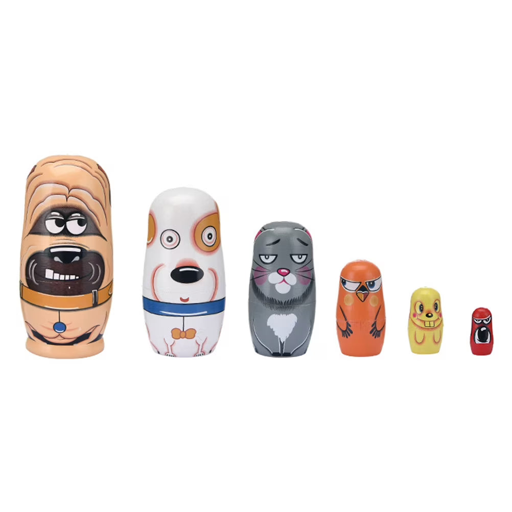 Cartoon Pet Dog Matryoshka Doll Toy Nesting Doll Toy A667