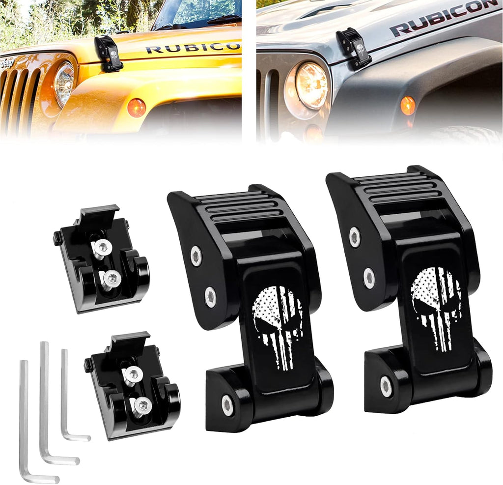 Hood Latches for Jeep Wrangler TJ 1997-2006 (Texture Black) C594329
