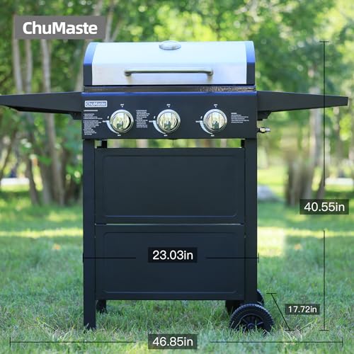 3 Burner Propane Gas Grill with Thermometer Z8988