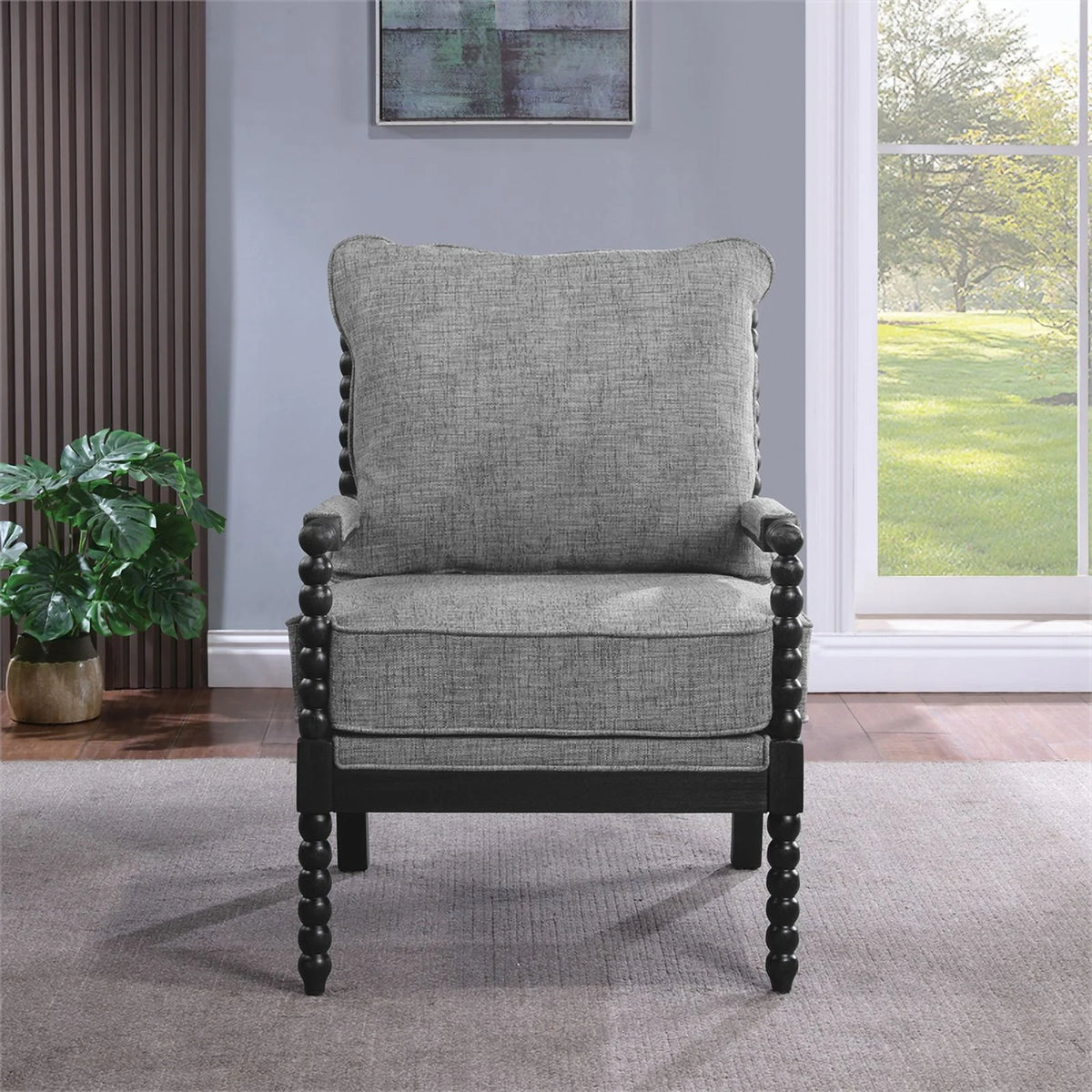 Graphite Black Fabric Chair B60143