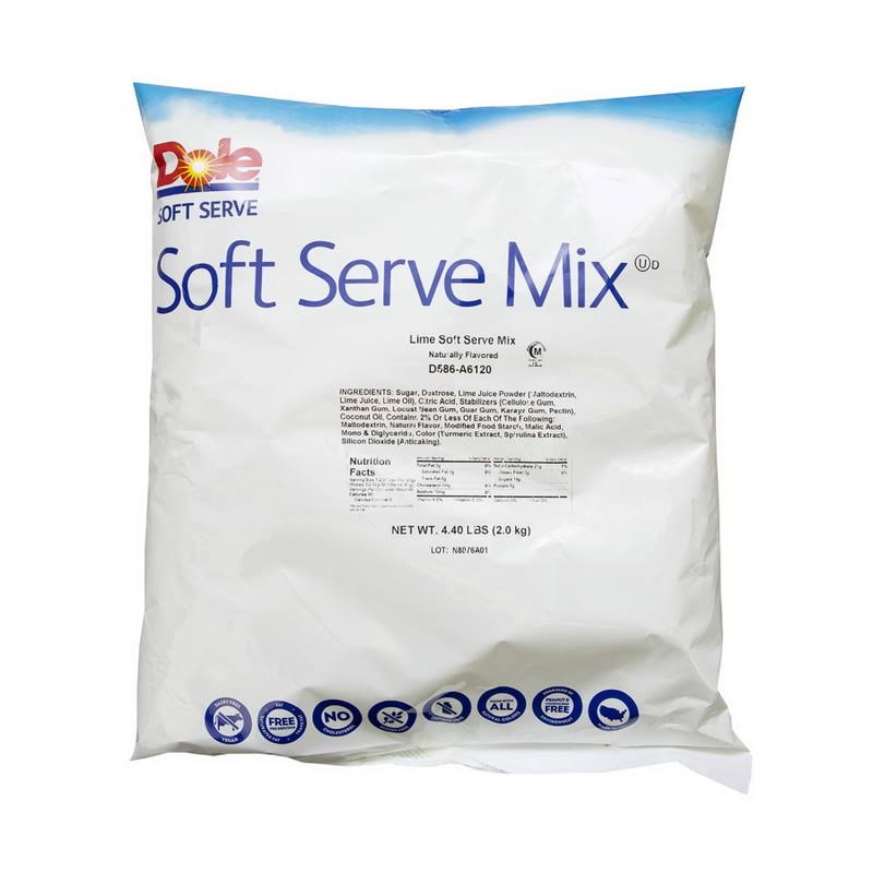 Lime Soft Serve Mix, 4.4 lb., 4/Case A9592