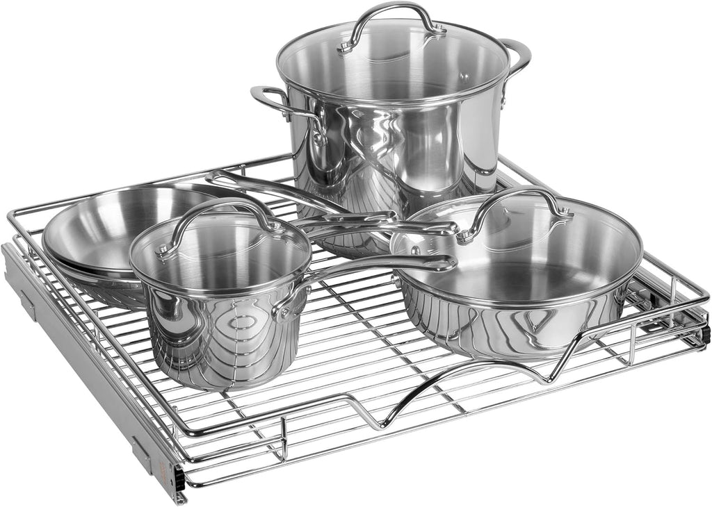 Chrome Heavy Duty Pull Out Drawer Cabinet Organizer A13067