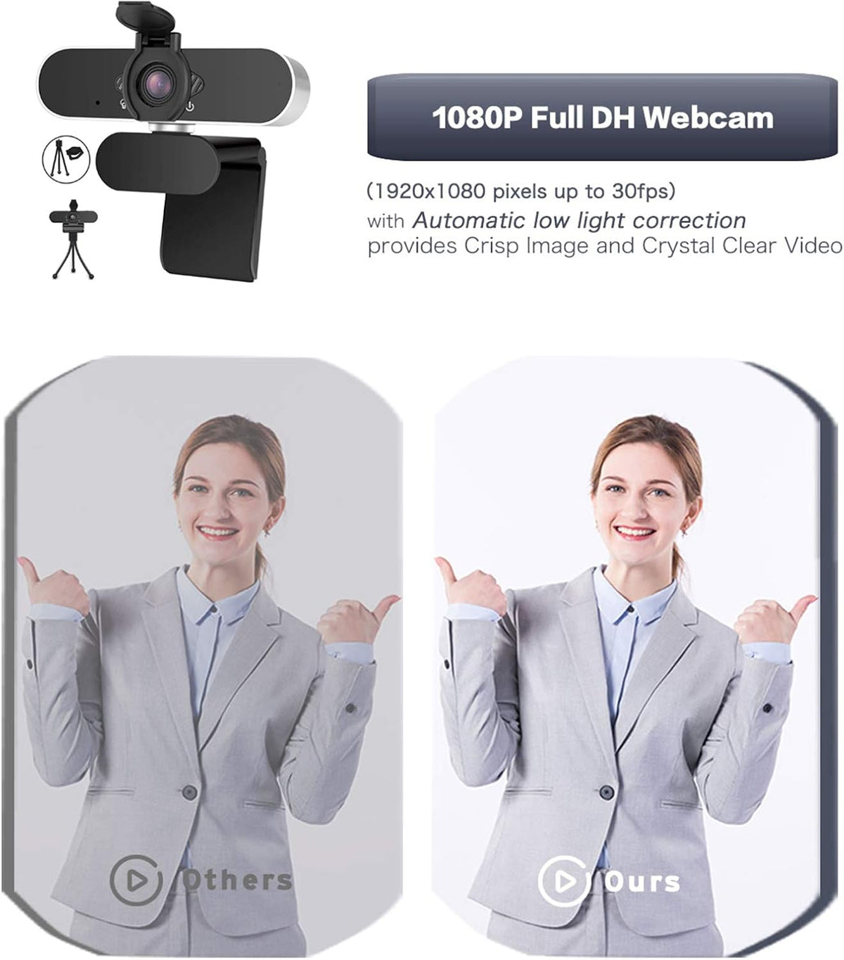 1080p HD USB Webcam with Microphone A290532
