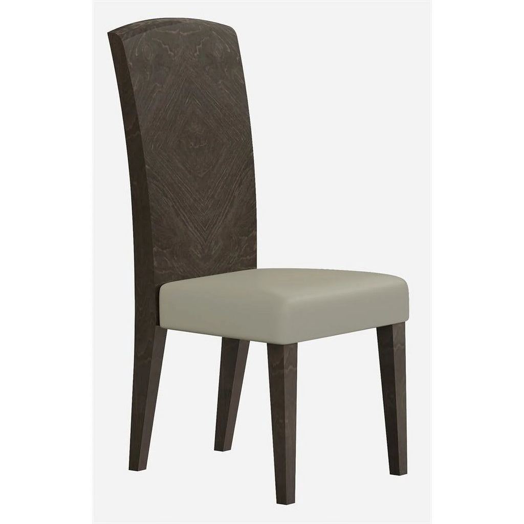 43.5" High Gloss Gray Lacquer Wood Dining Chair P596004