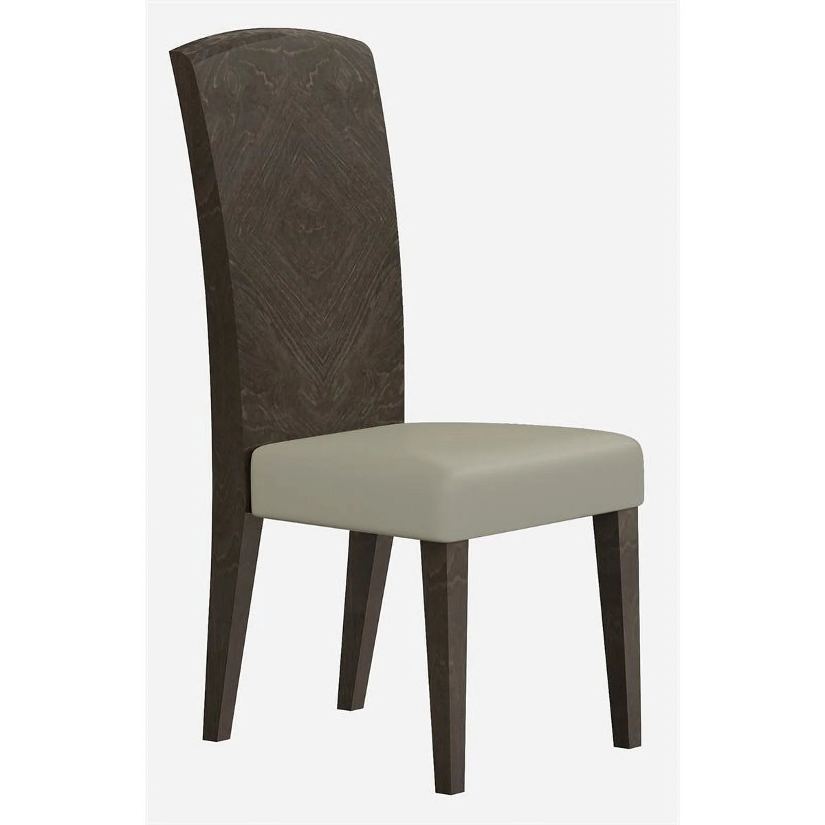 43.5" High Gloss Gray Lacquer Wood Dining Chair P596004