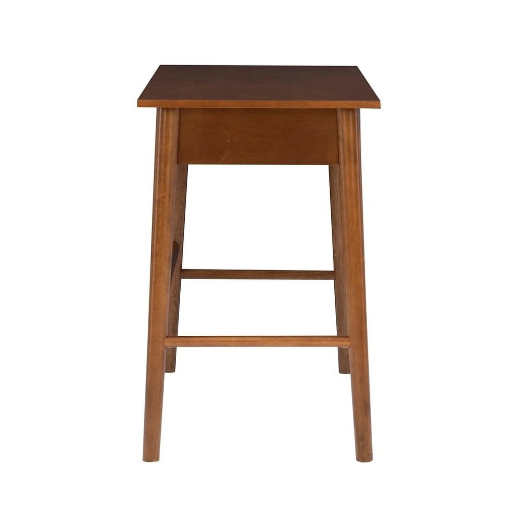 Mid-Century Wood/Metal Office Desk in Walnut Brown J641