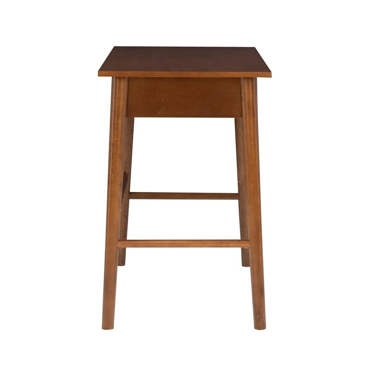 Mid-Century Wood/Metal Office Desk in Walnut Brown J641