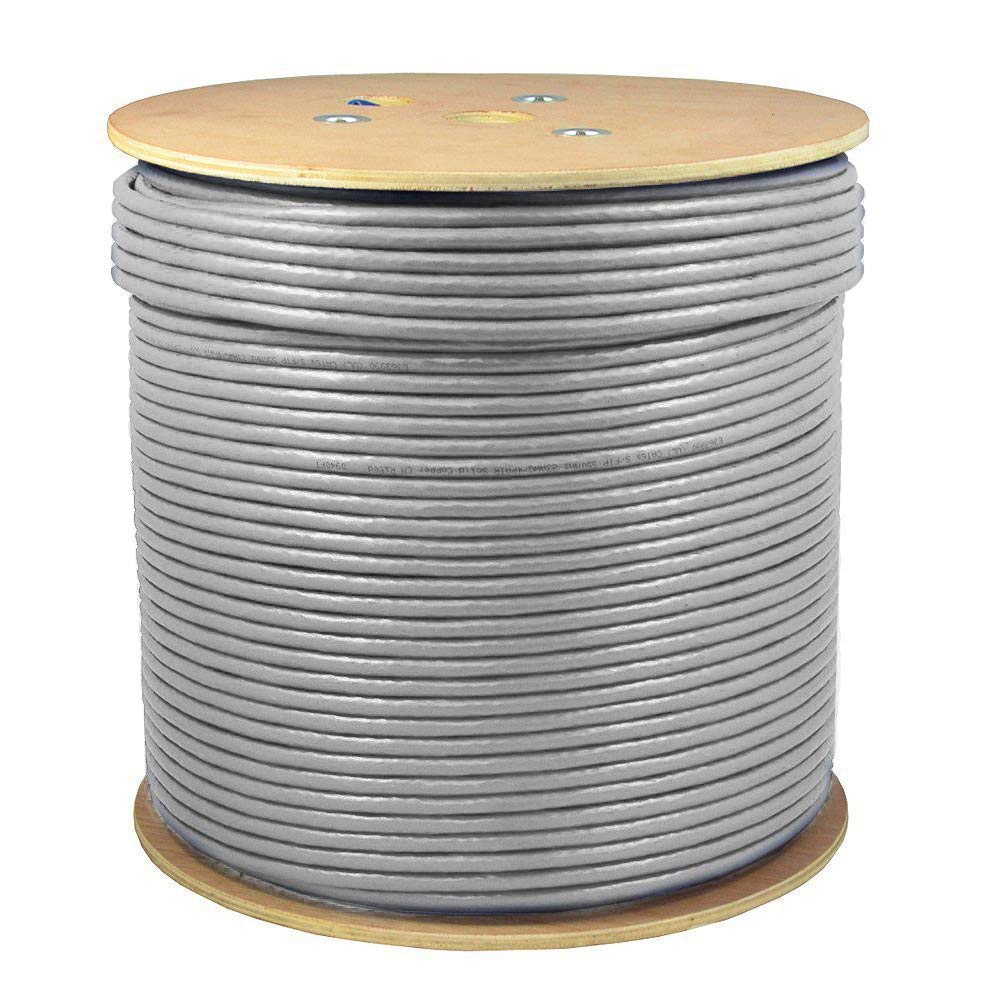 1000ft CAT6A S/FTP in-Wall CMR Rated Bare Copper Solid 23AWG Conductor 550Mhz Ethernet Wire F506