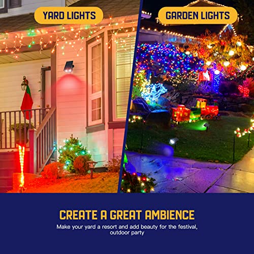 Solar Color Changing Waterproof Outdoor Spot Lights, 2 Pack X636992