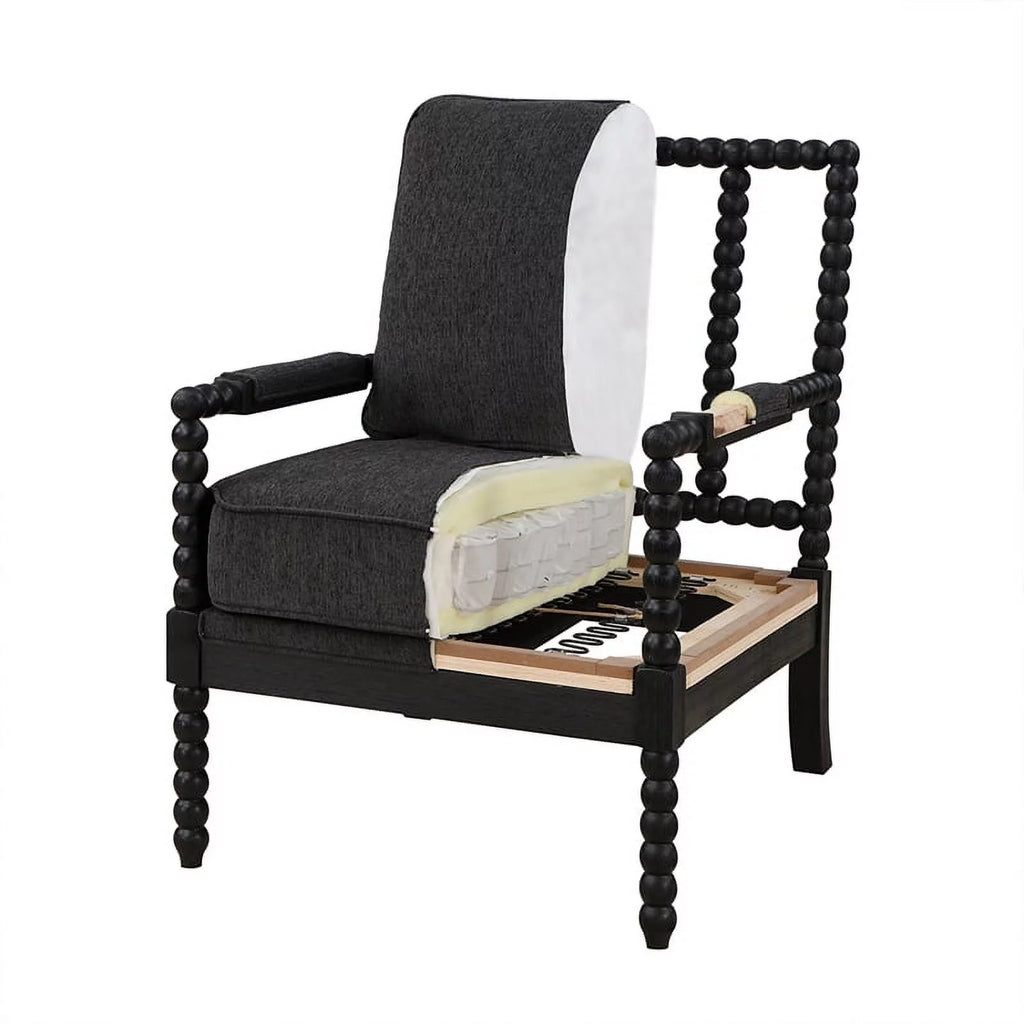 Graphite Black Fabric Chair B60143
