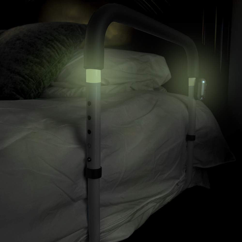 Bed Assist Rail with LED Motion Sensor Light and Anchor Strap T345
