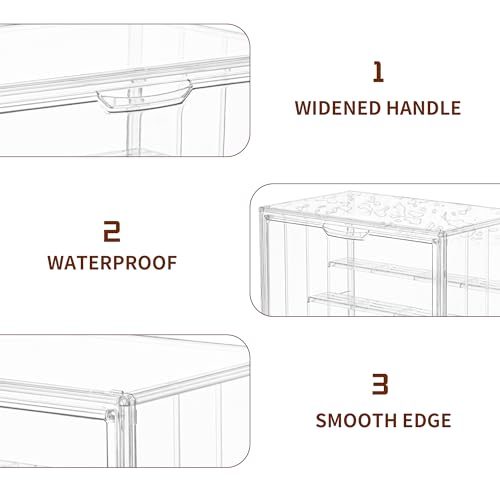 Acrylic 3 Layer Adjustable Display Case with Magnetic Door 2Pack G8013