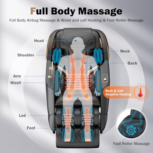 Massage Chair with Zero Gravity SL-Track Shiatsu C194556